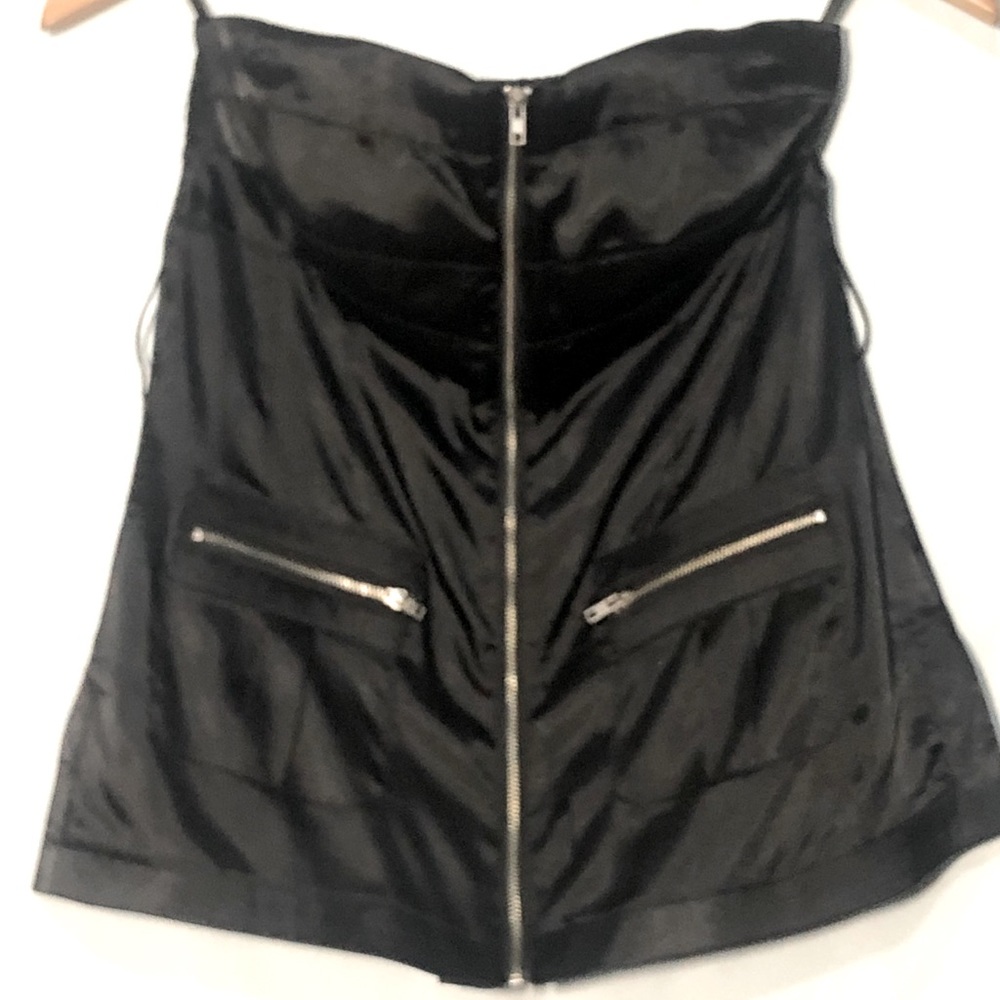 2b Bebe Zip Up Tube Top - Black